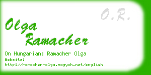olga ramacher business card